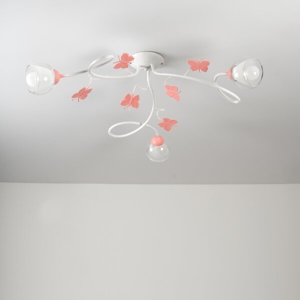 ONLI - Детски полилей за повърхностен монтаж BUTTERFLY 3xE14/6W/230V