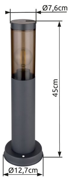 Globo 3158SA - Екстериорна лампа BOSTON 1xE27/23W/230V 45 см IP44