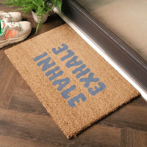 Изтривалка от кокосови влакна 40x60 cm Inhale Exhale – Artsy Doormats