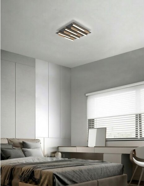 Wofi 9031-606 - LED Димируем плафон PALERMO LED/26W/230V дърво