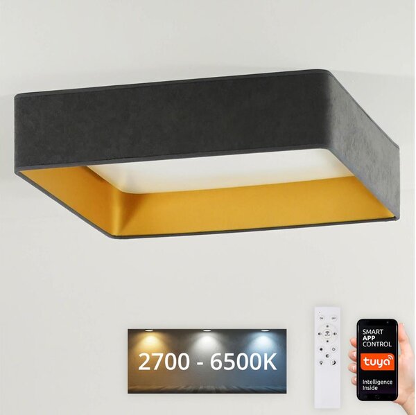 Brilagi-LED Димируема лампа VELVET SQUARE LED/36W/230V Wi-Fi Tuya + д.у. сив