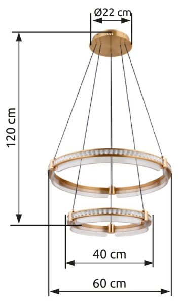 Globo 67196-78H - LED регулируем полилей BLONDIE LED/78W/230V + DO