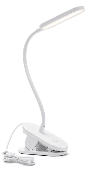 Aigostar - LED Димируема настолна лампа с щипка LED/2,5W/5V бял