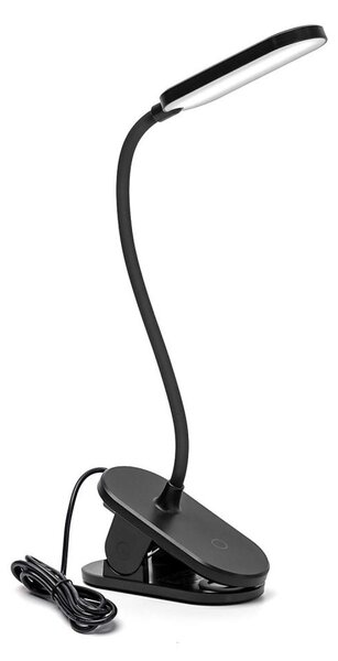 Aigostar - LED Димируема настолна лампа с щипка LED/2,5W/5V черен