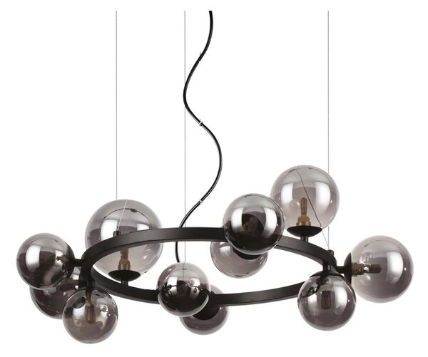 Ideal Lux - LED полилей на трос PERLAGE 11xG9/3W/230V Ø 73 см черен/опушен