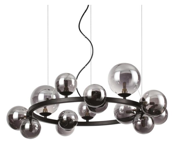 Ideal Lux - LED полилей на кабел PERLAGE 14xG9/3W/230V диаметър 85 см черен/опушен