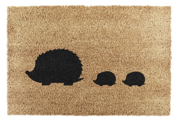 Изтривалка от кокосови влакна 40x60 cm Hedgehog Family – Artsy Doormats