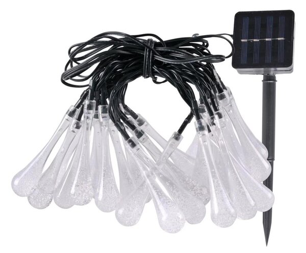 LED соларен гирлянд ICE 30xLED/1,2V 300 mAh IP44