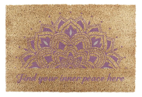 Изтривалка от кокосови влакна 40x60 cm Find Your Inner Peace – Artsy Doormats