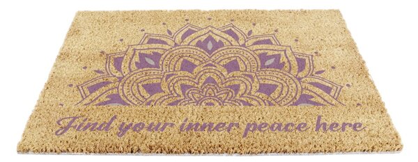 Изтривалка от кокосови влакна 40x60 cm Find Your Inner Peace – Artsy Doormats