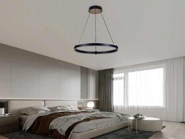 Brilagi-LED Димируем полилей на кабел CIRCLE LED/85W/230V 3000-6500K черен + дистанционно управление