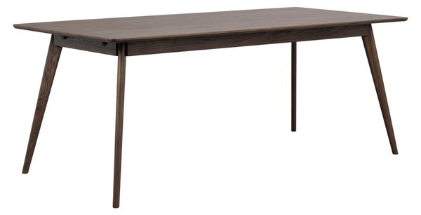 Тъмнокафява сгъваема трапезна маса от декор от дъб 90x190 cm Yumi – Rowico