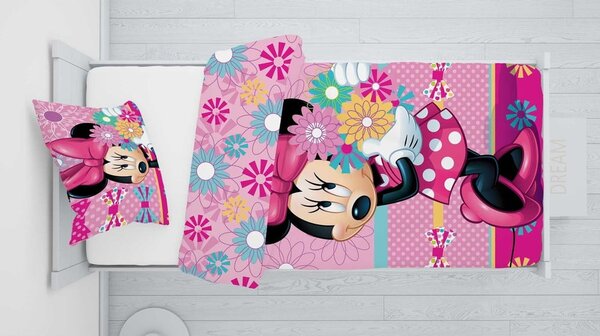 Единично памучно детско спално бельо 140x200 cm Minnie – Jerry Fabrics