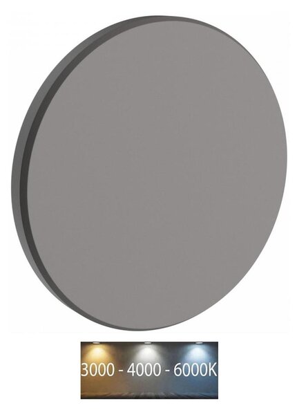LED Екстериорен аплик PIATTA LED/9W/230V 3000/4000/6000K IP44 сив