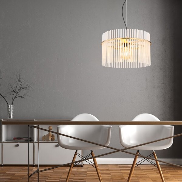 Globo 15698HM - Пендел GORLEY 1xE27/60W/230V Ø 40 см златист