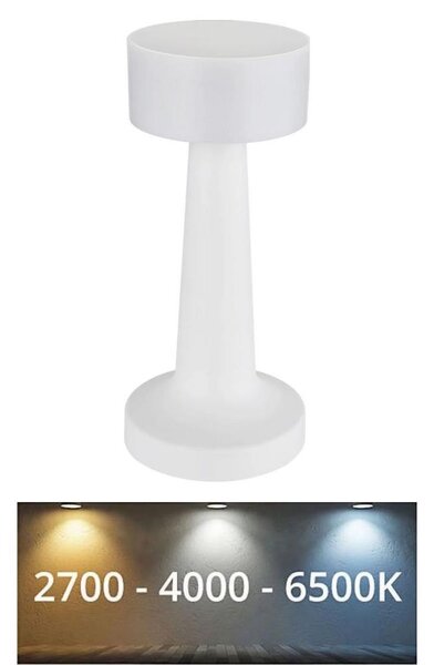 Globo 58447W - LED регулируема настолна лампа ANGELIKA LED/1W/3,7V бяла