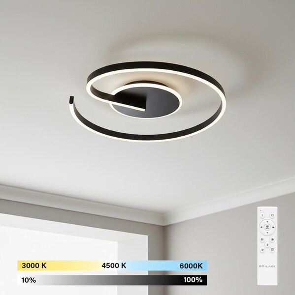 Brilagi -LED Димируемо таванно LED осветително тяло SPIRAL LED/56W/230V 3000/4000/6000K+дистанционно управление