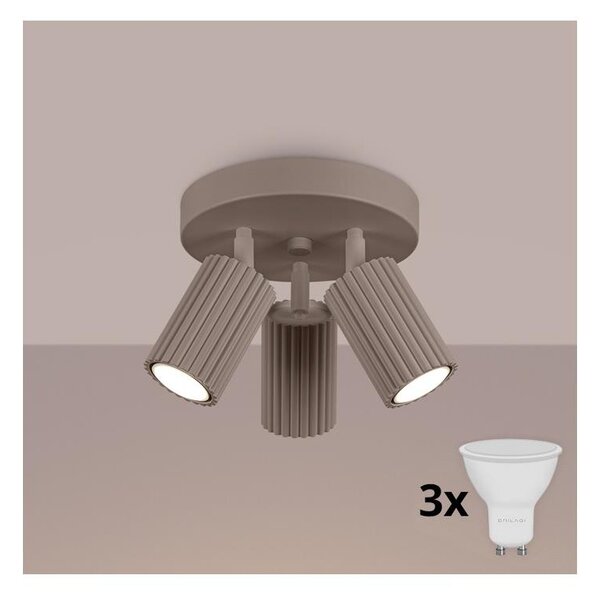 Brilagi - LED точково осветително тяло CRESTO 3xGU10/10W/230V таупе