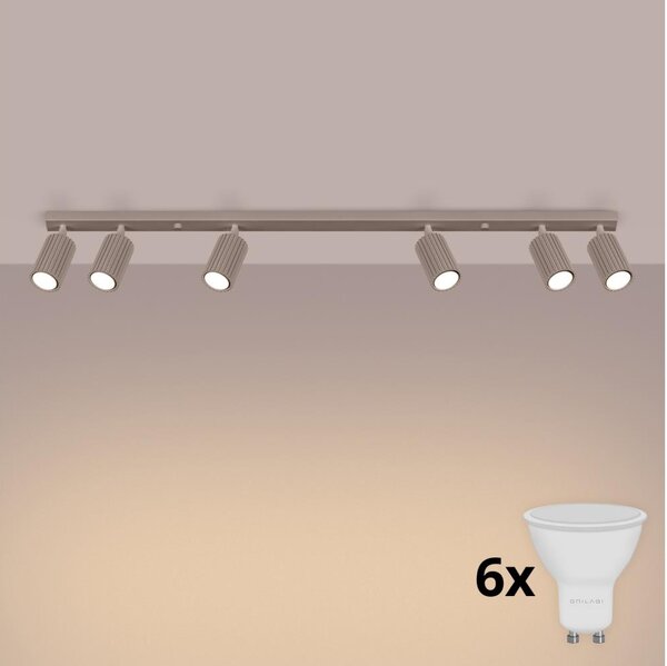 Brilagi - LED точково осветително тяло CRESTO 6xGU10/10W/230V таупе