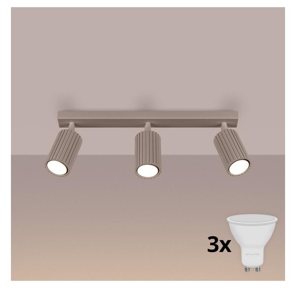 Brilagi - LED точково осветително тяло CRESTO 3xGU10/10W/230V таупе