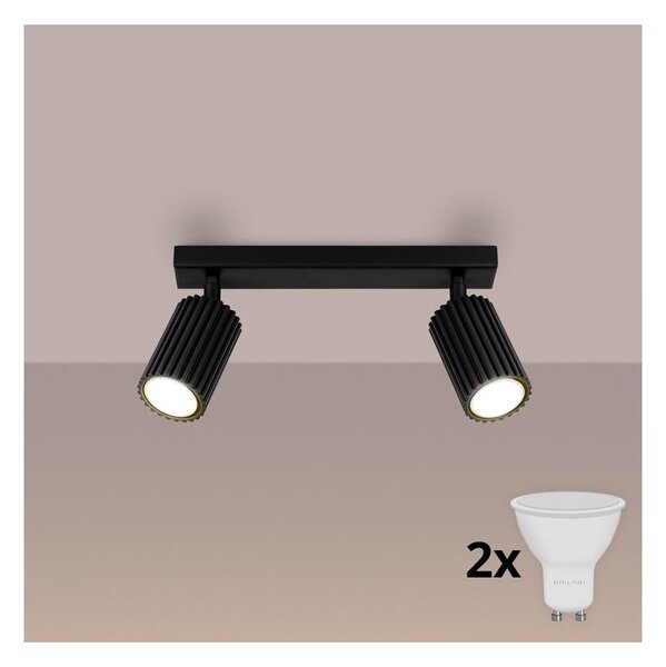 Brilagi - LED точково осветително тяло CRESTO 2xGU10/10W/230V черно