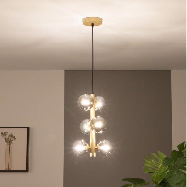 Brilagi - LED Пендел MILLA 6xG9/3W/230V златист/опушен