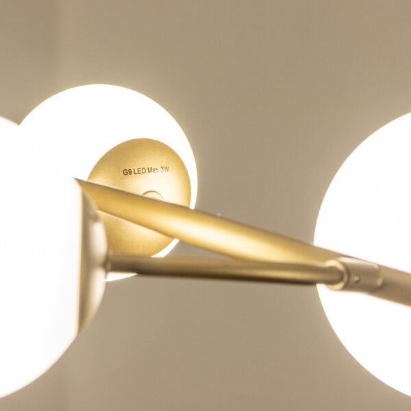 Brilagi - LED Пендел MISTEL 6xG9/3W/230V златист/бял