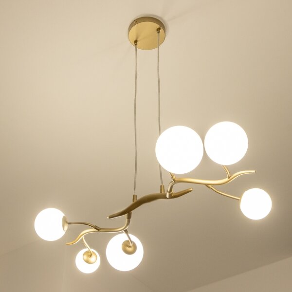 Brilagi - LED Пендел MISTEL 6xG9/3W/230V златист/бял