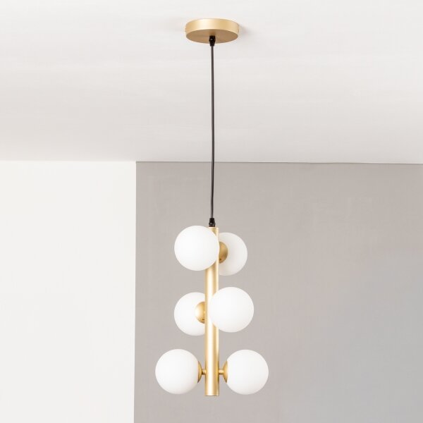 Brilagi - LED Пендел MILLA 6xG9/3W/230V златист/бял