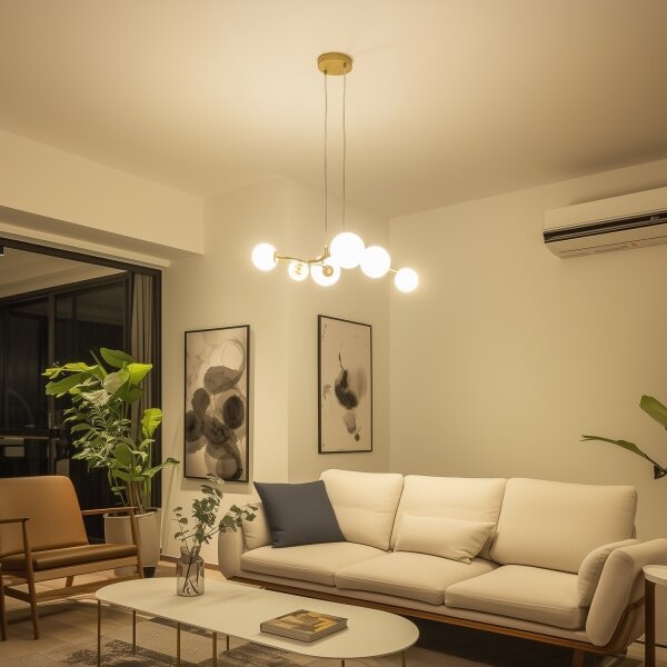 Brilagi - LED Пендел MISTEL 6xG9/3W/230V златист/бял