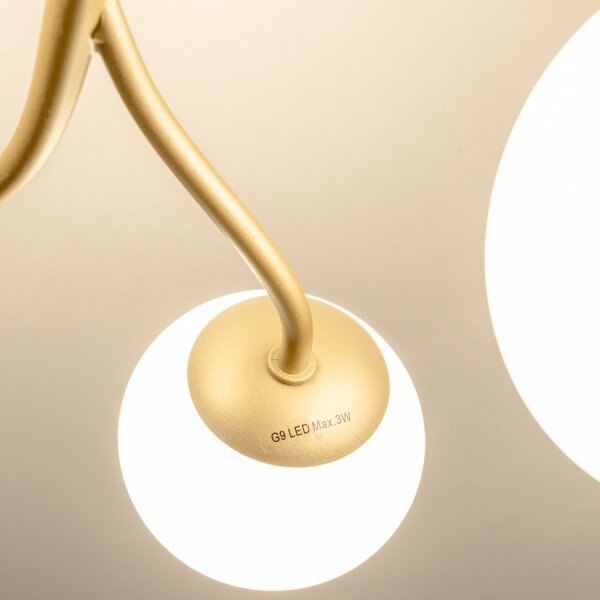 Brilagi - LED Полилей за повърхностен монтаж MISTEL 6xG9/3W/230V златист/бял