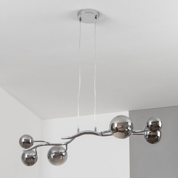 Brilagi - LED полилей на кабел MISTEL 6xG9/3W/230V черен хром/опушен