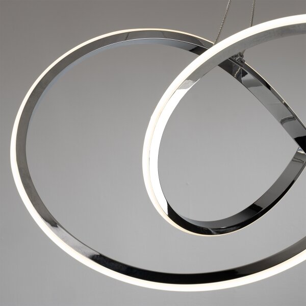 ONLI - LED Пендел LOOP LED/40W/230V 4000K лъскав хром