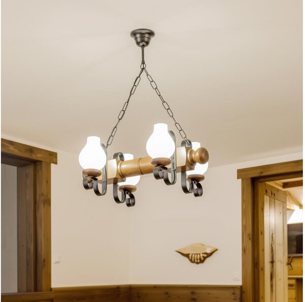 Brilagi - Пендел RUSTIC 4xE14/40W/230V бук/орех