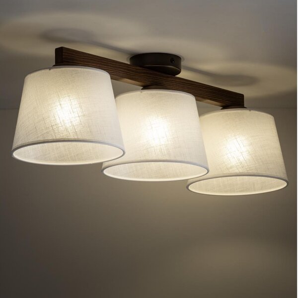 Brilagi - Полилей за повърхностен монтаж LATTE 3xE27/15W/230V бор/бял