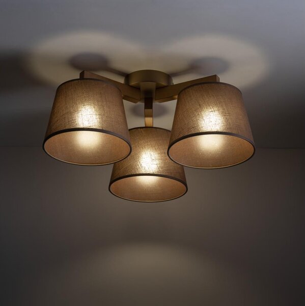 Brilagi - Полилей с повърхностен монтаж LATTE SABIA 3xE27/15W/230V бор/кафяв