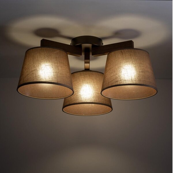 BRILAGI - LED плафониера LATTE 3xE27/15W/230V бор/кафяв