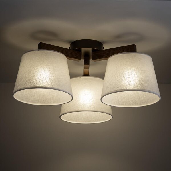 Brilagi - Плафониера LATTE 3xE27/15W/230V бор/бежова