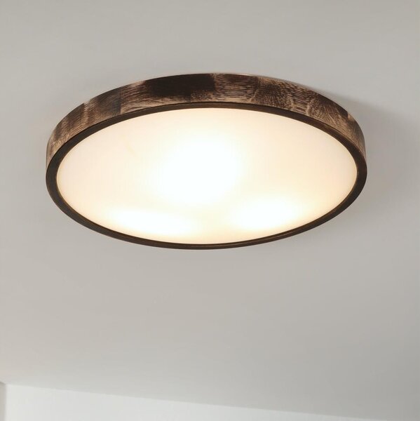 Brilagi - LED таванно осветително тяло CARVALHO SLIM SMOKEY LED/36W/230V дъб, диаметър 47,5 см