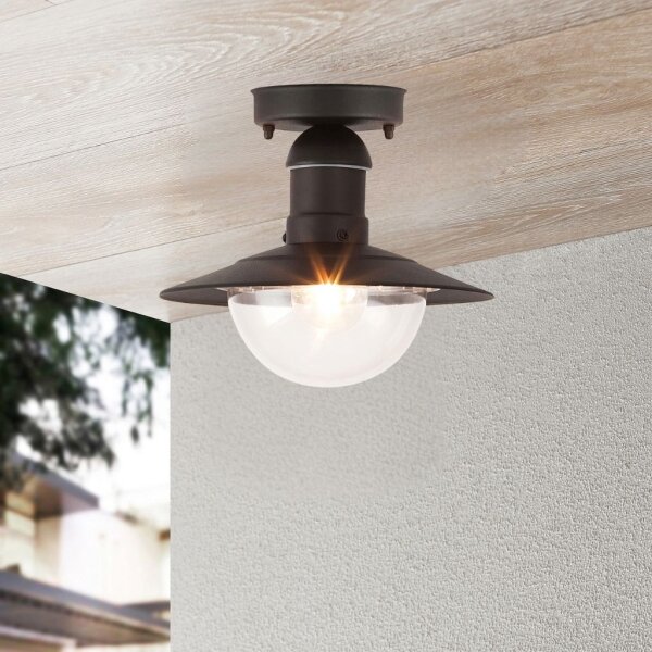 Brilagi - Външно таванно осветително тяло MOLDE 1xE27/60W IP44 черно