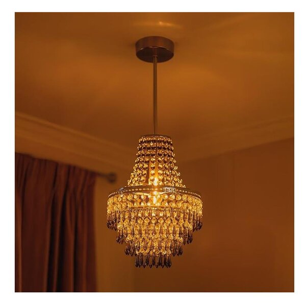 Полилей на прът GEMMA 1xE27/60W/230V, диаметър 23 см