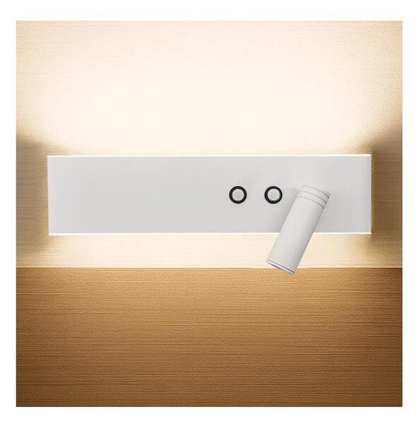 LED стенен точков осветител RESORT LED/10W/230V + LED/3W бял, десен