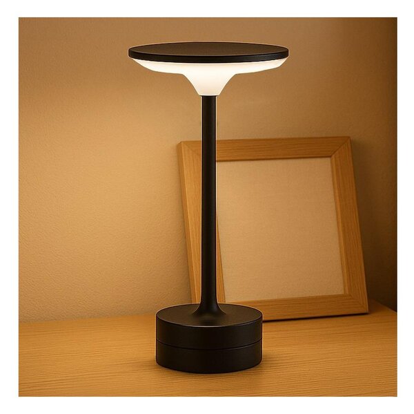 LED Презареждаема сензорна настолна лампа TAVOLO LED/2,5W/5V 2400 mAh 3000-6000K черна