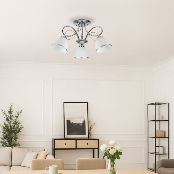 Brilagi - Полилей за директен монтаж FRED 3xE27/60W/230V, диаметър 59 см, лъскав хром