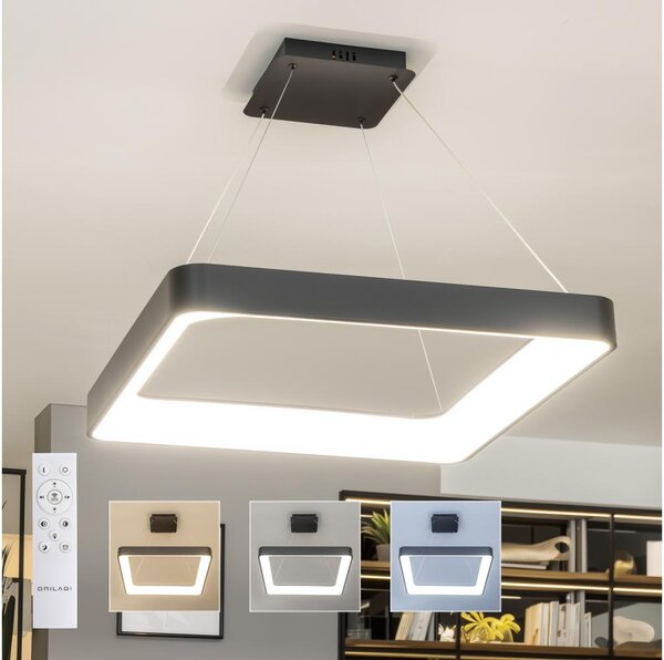 Brilagi - димируем LED полилей на кабел FALCON II LED/125W/230V 60x60 cm черен + с дистанционно управление