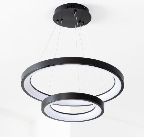 Brilagi - LED полилей с димер на кабел FALCON SLIM LED/68W/230V Ø 50 см черен +ДУ