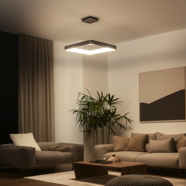 Brilagi - димируем LED полилей на кабел FALCON II LED/125W/230V 60x60 cm черен + с дистанционно управление