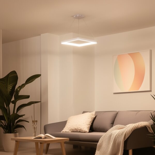 Brilagi - LED полилей с възможност за димиране на кабел FALCON SLIM LED/50W/230V 50x50 cm бял + дистанционно управление