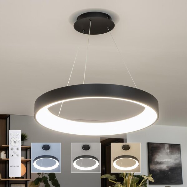 Brilagi - LED полилей с възможност за димиране на кабел FALCON II LED/99W/230V Ø 60 см черен + ДУ