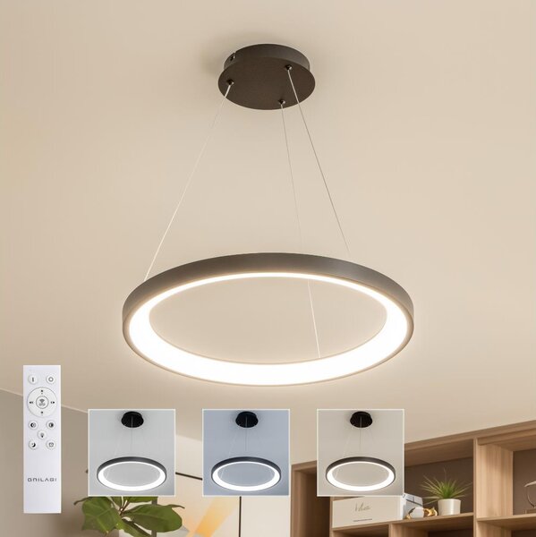 Brilagi - LED димируем полилей на тънък кабел FALCON SLIM LED/42W/230V Ø 50 см черен +ДУ